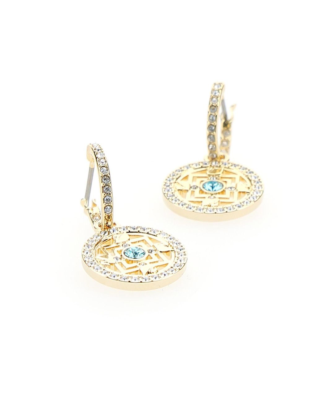 Swarovski Symbolic Mandala Hoop Earrings in Metallic | Lyst