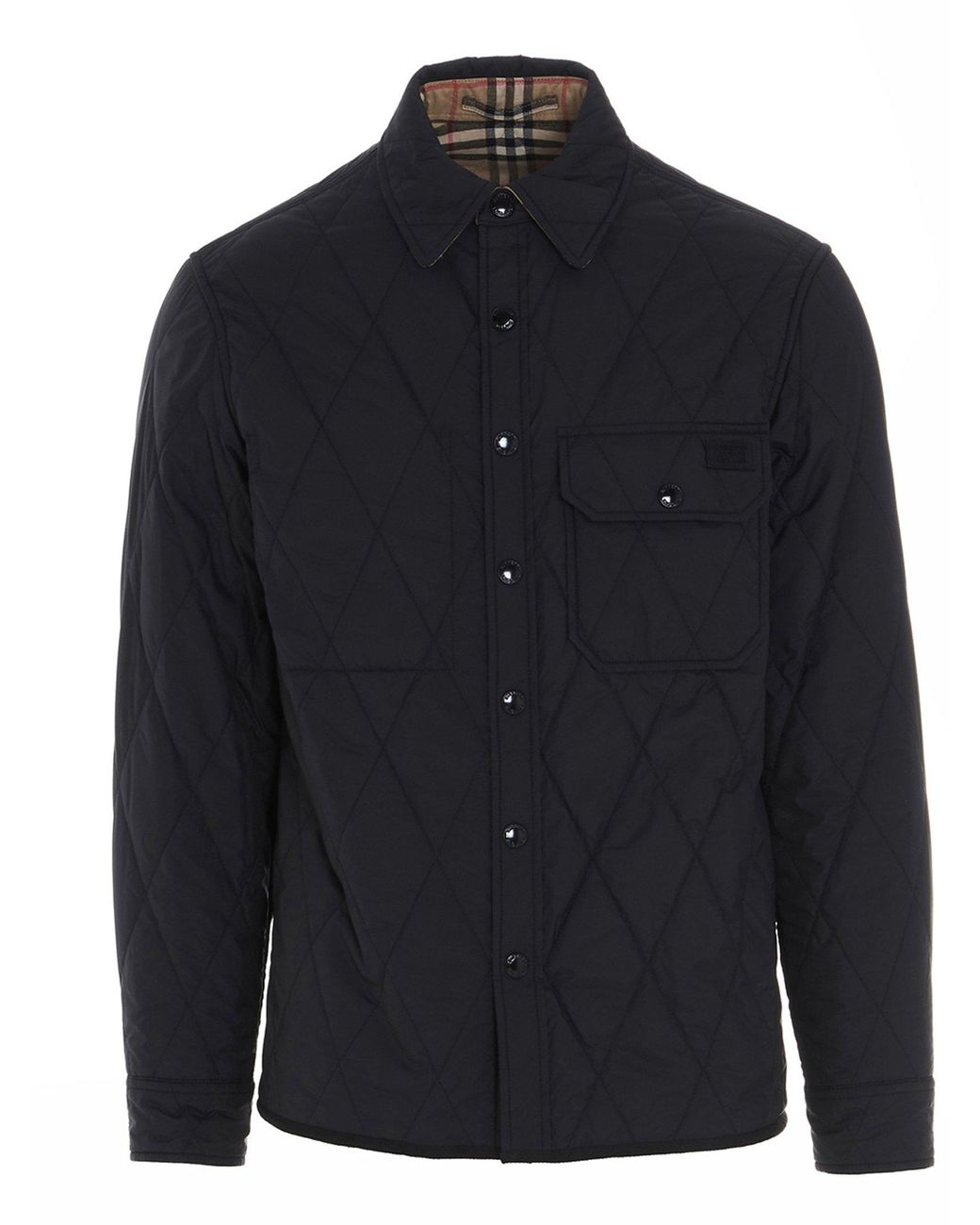Burberry Synthetic Reversible Quilted Vintage Check Jacket in Black for ...