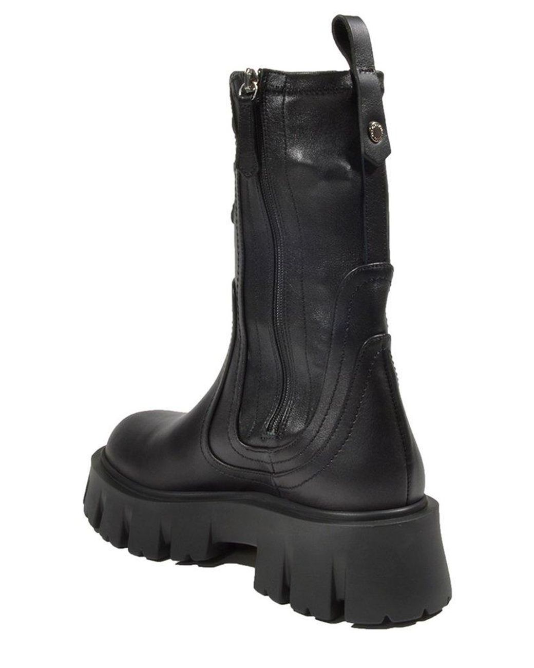 Ermanno Scervino Zip-up Chunky Boots in Black | Lyst