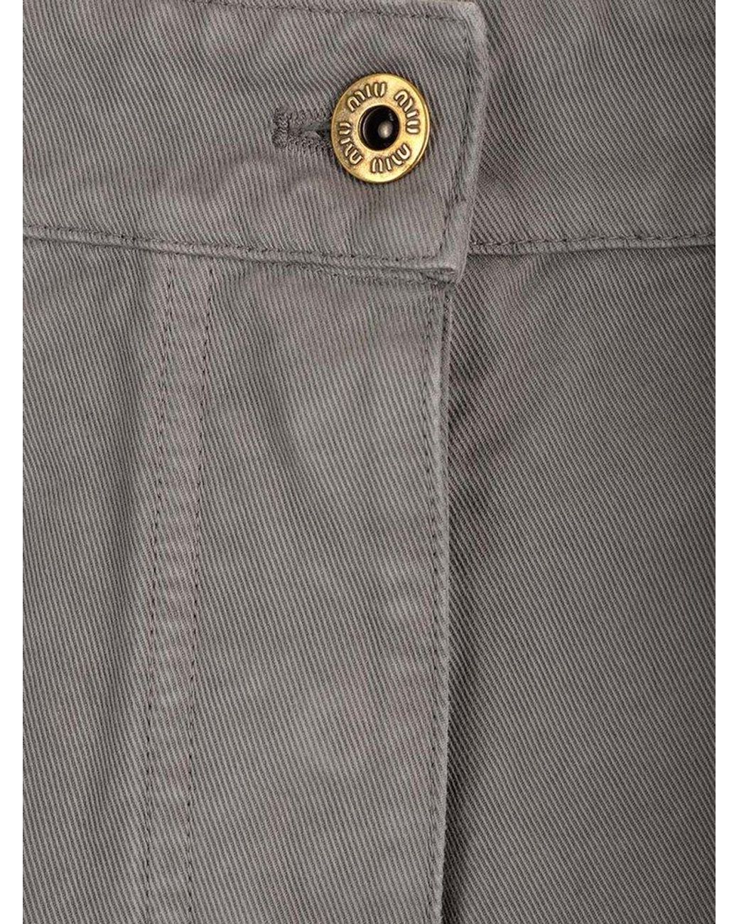 Miu Miu Carpenter Pants in Gray | Lyst