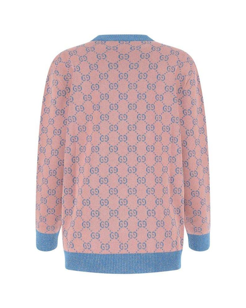 Gucci Bear Wool Jacquard Sweater in Pink for Men