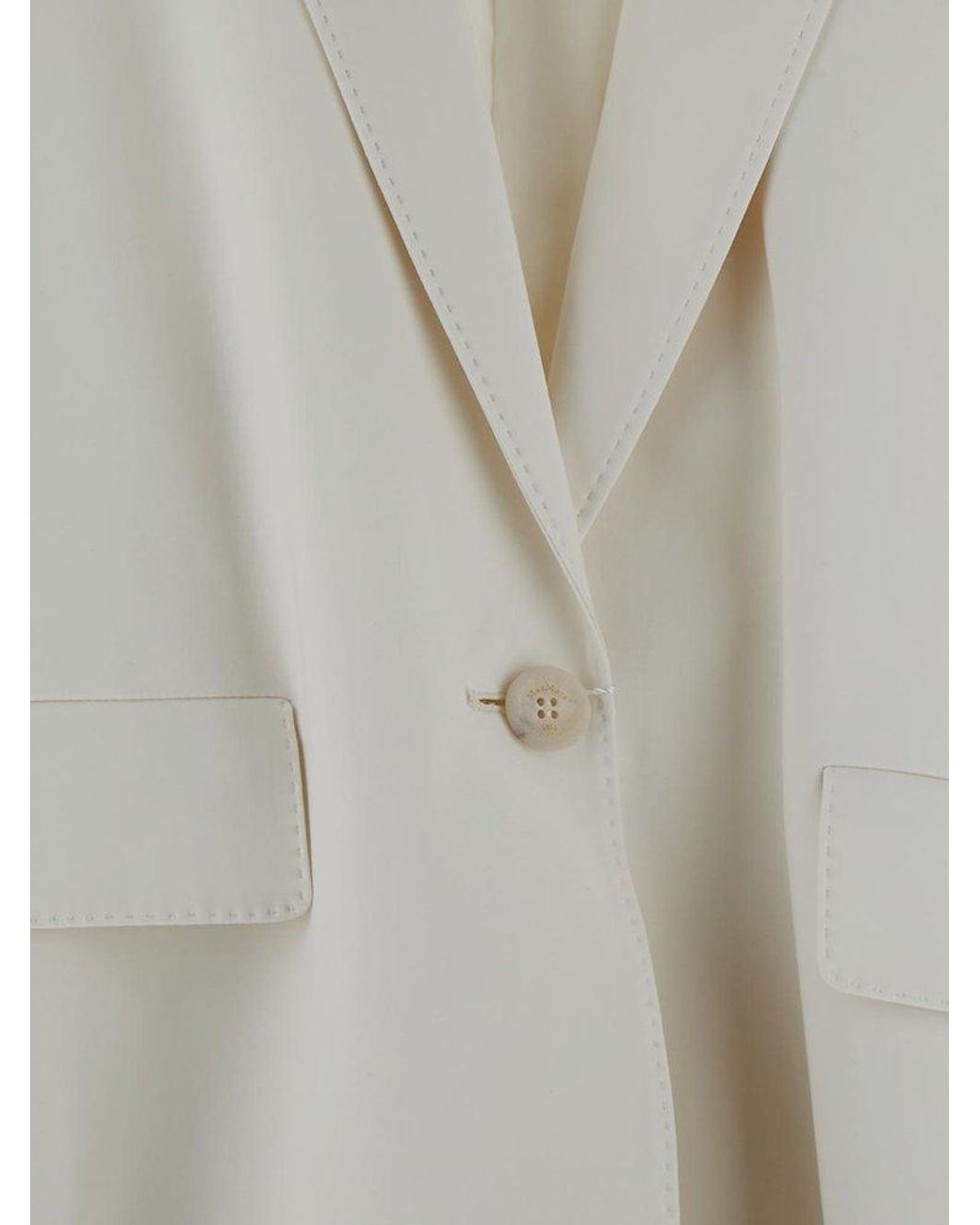 【送料&関税込】Max Mara Monica Button-up Jacket Max Mara Monica Buttoned Jacket in Gray | Lyst