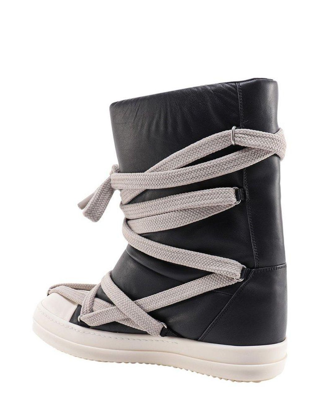 Rick Owens Jumbo Puffer Megalaced Boots in Black for Men | Lyst