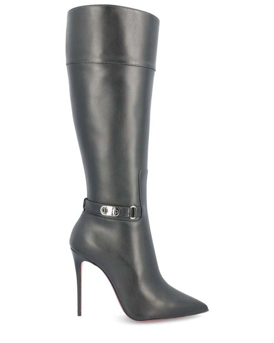 Christian Louboutin Lock Kate Botta Boots in Gray | Lyst