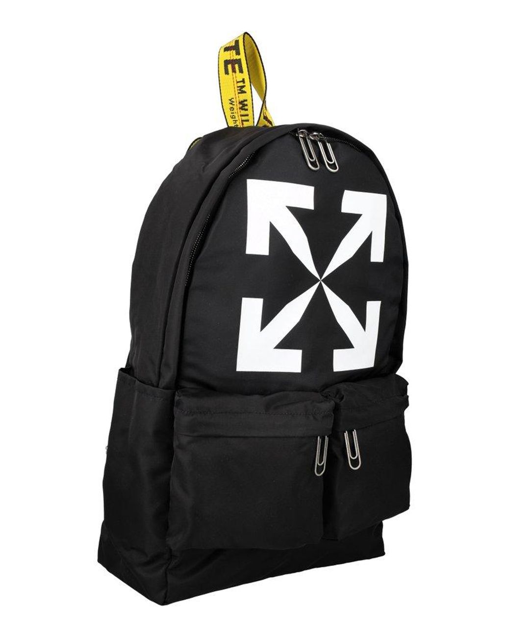 Pillow  Logo-White Outdoor Hiking Backpack Riding Climbing Sports Bag  Logo Virgil Abloh Quote