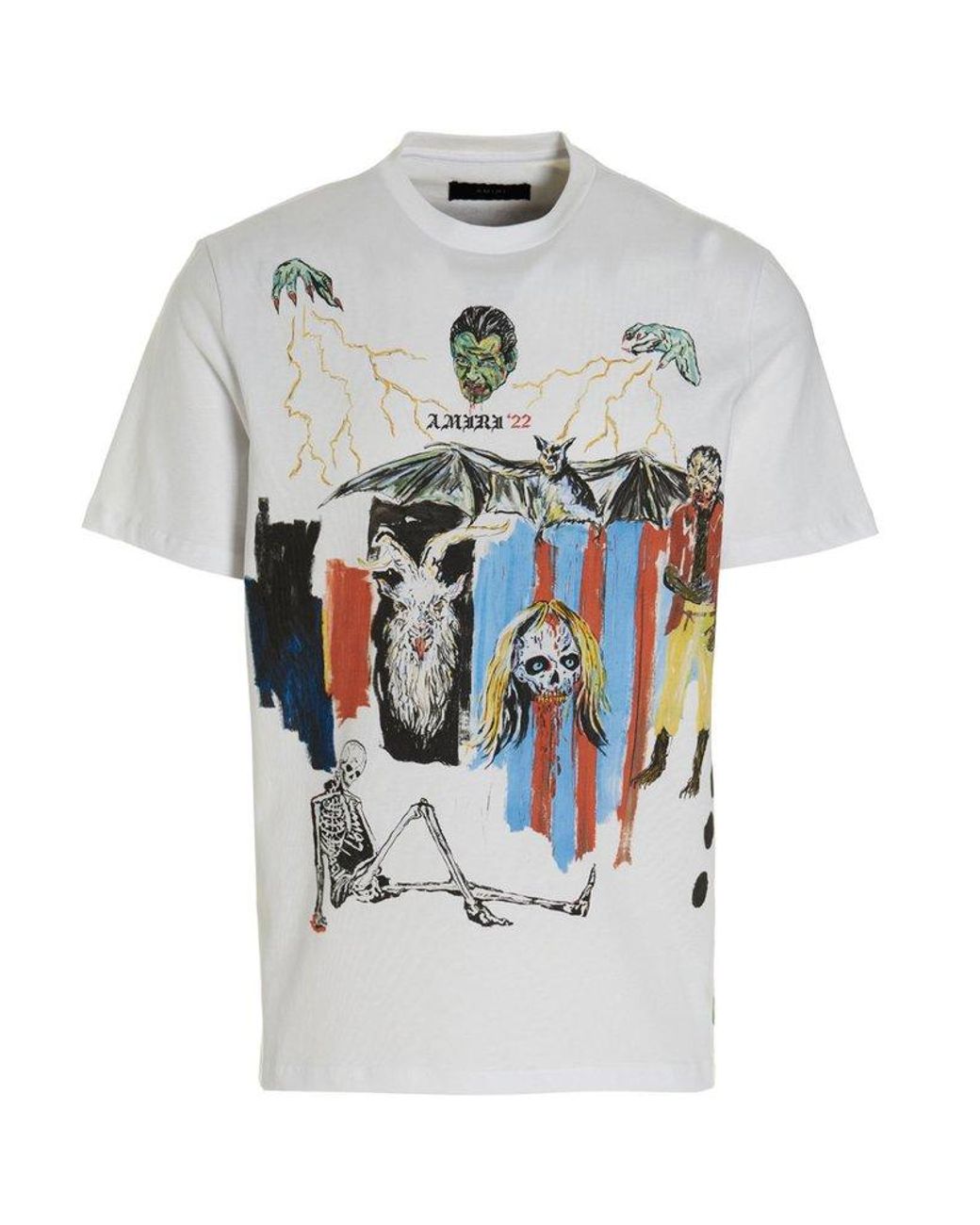 Amiri Wes Guy Blood T-shirt in White for Men | Lyst