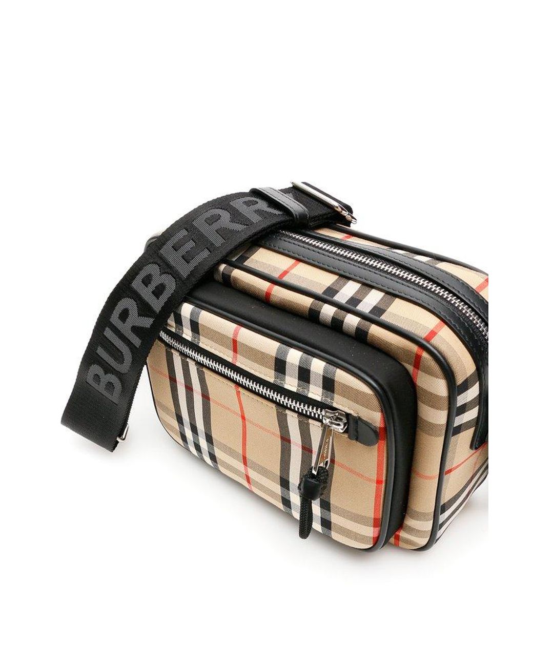 Mens Bags Messenger bags Burberry Cotton Paddy Checked Crossbody Bag in Brown for Men 