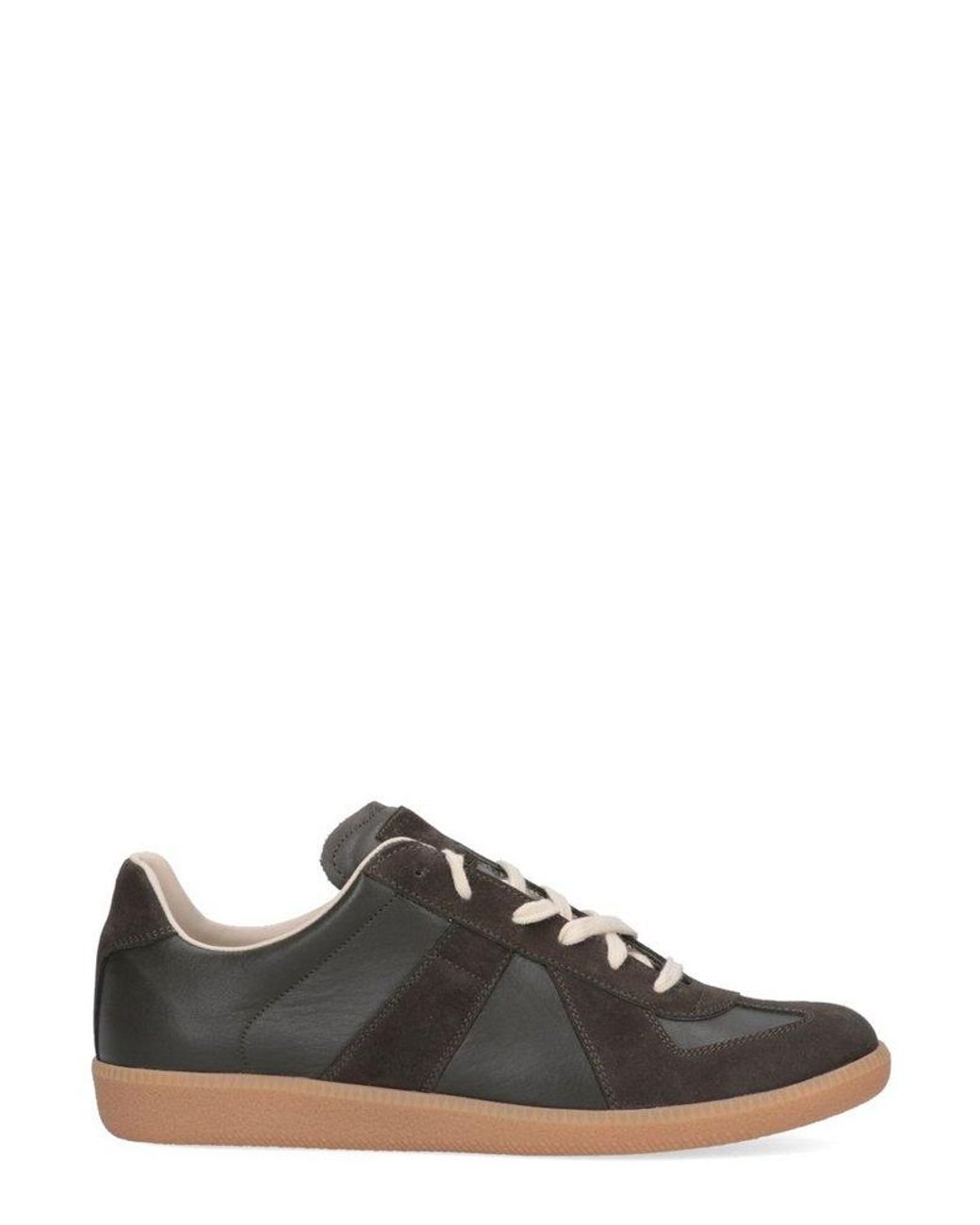Maison Margiela Replica Lace-up Sneakers in Black for Men | Lyst