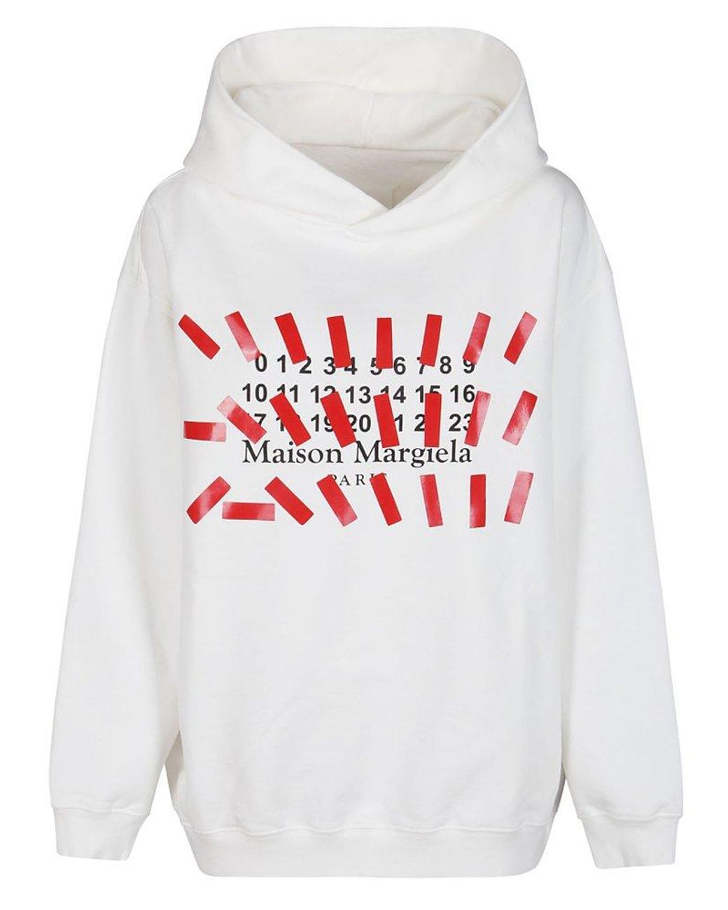 Tape logo hoodie on sale