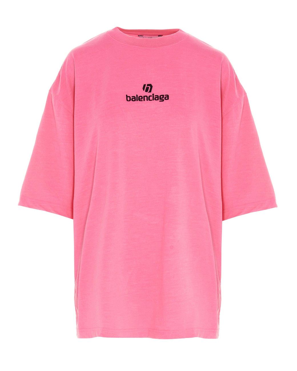 Balenciaga Synthetic Logo Print Oversized T-shirt in Pink - Save 33% - Lyst