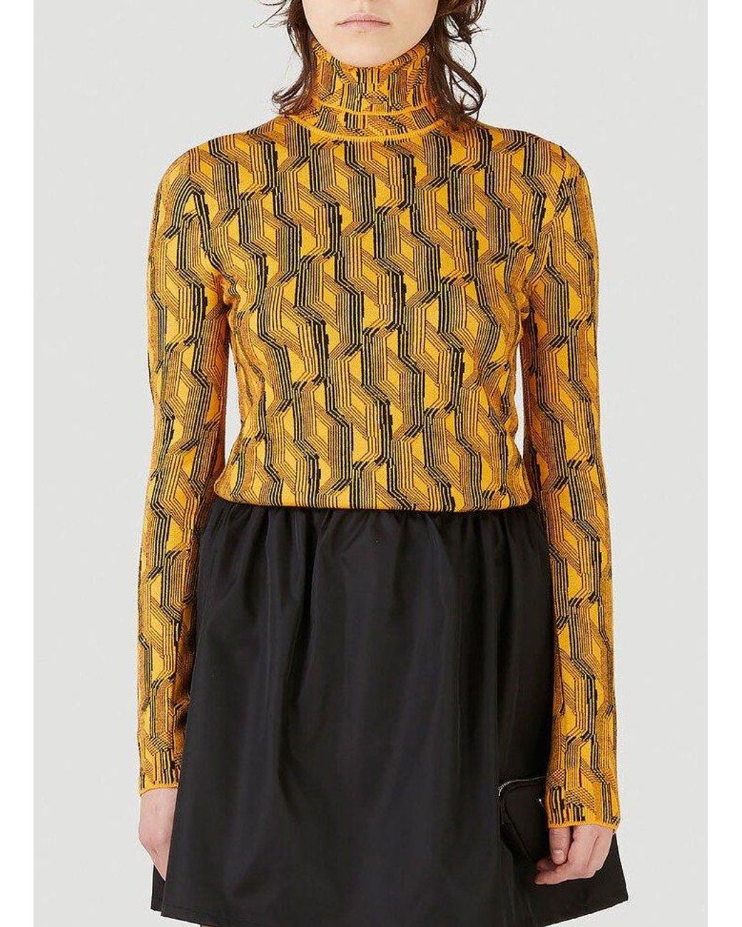 prada yellow sweater