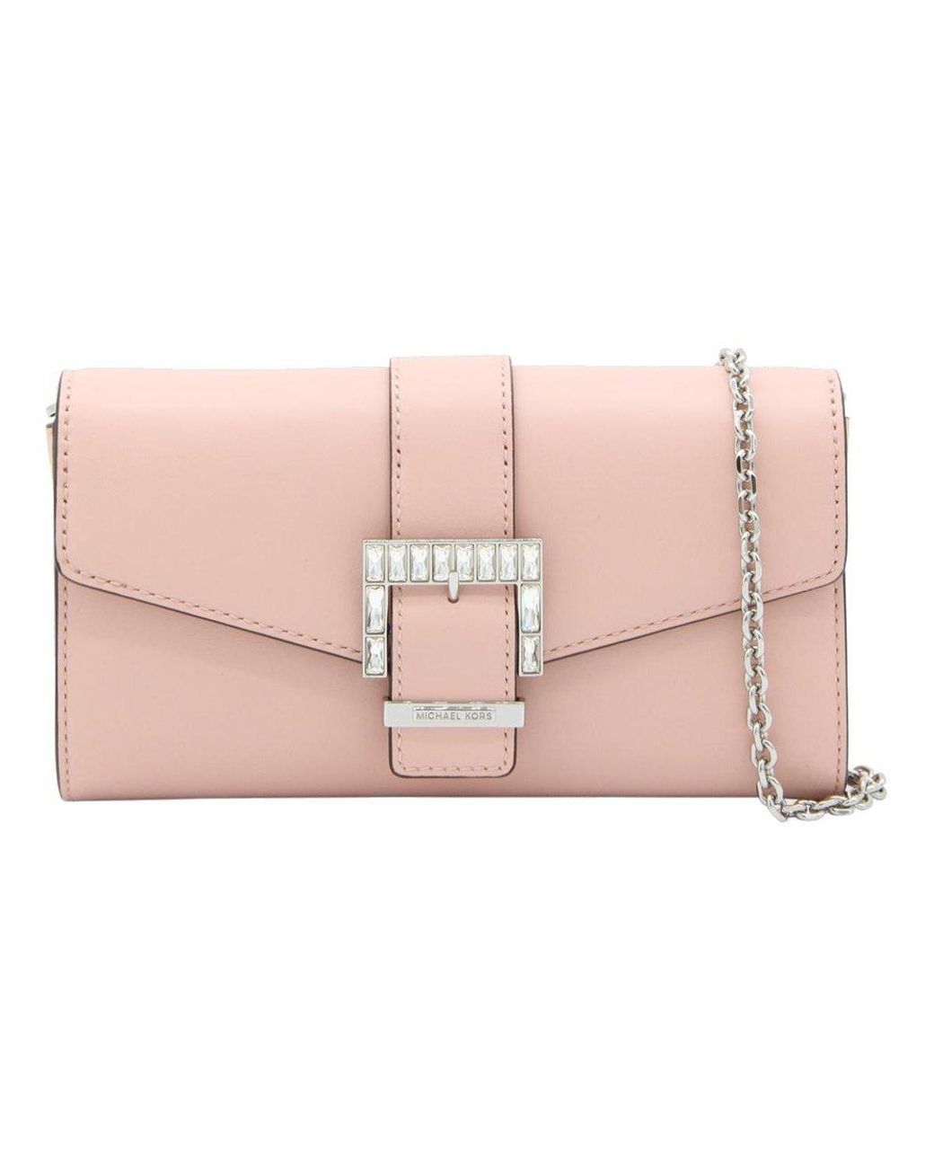 Pink michael kors best sale clutch