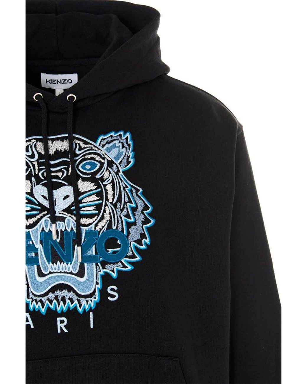 KENZO Tiger Embroidered Hoodie in Black for Men | Lyst