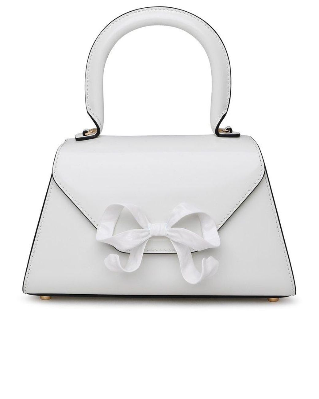 SelfPortrait Mini Bow Envelope Top Handle Bag in Gray Lyst