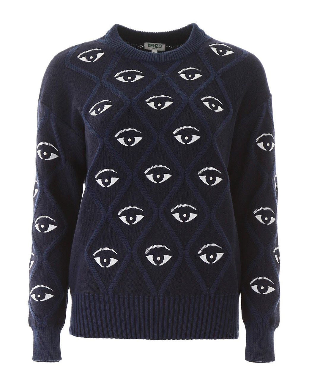 KENZO Cotton Eye Jumper in Navy (Blue) Lyst