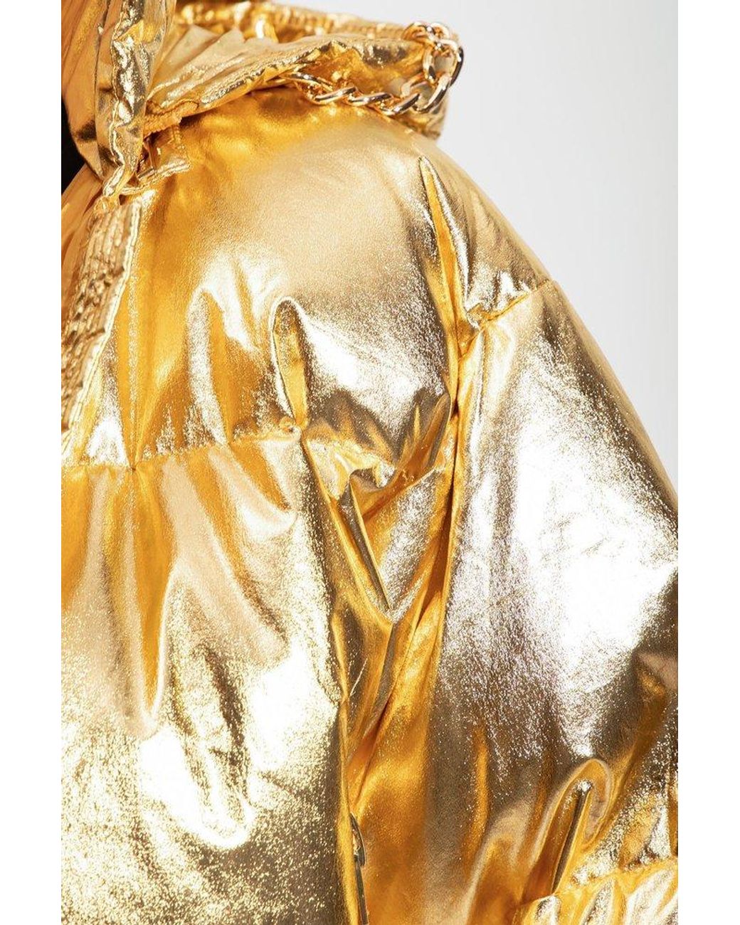 MICHAEL Michael Kors Down Jacket in Metallic Lyst