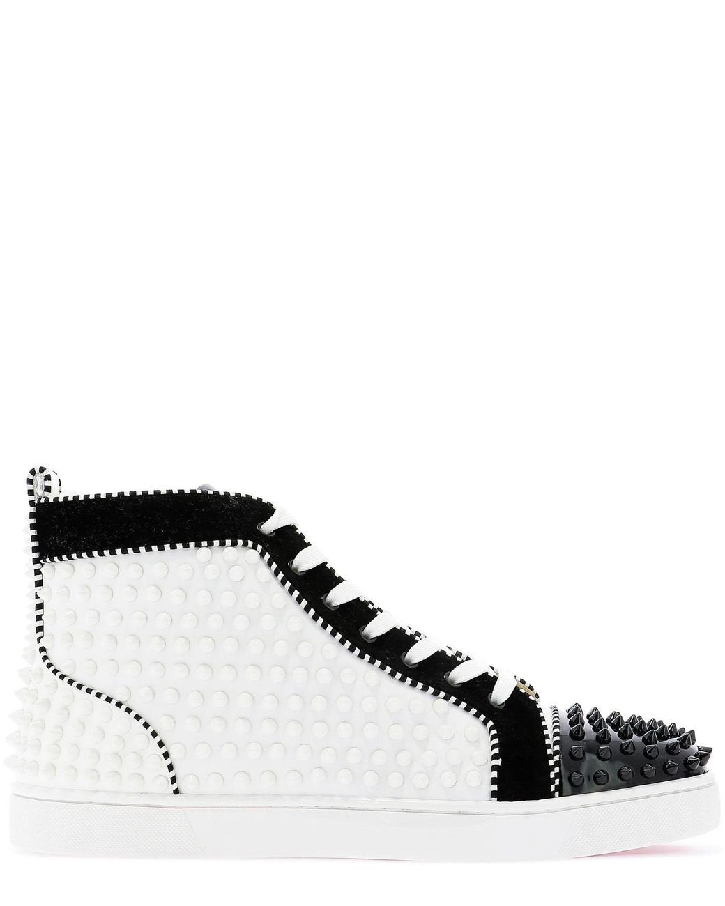Christian Louboutin Louis Spikes 2 Sneakers in White for Men | Lyst