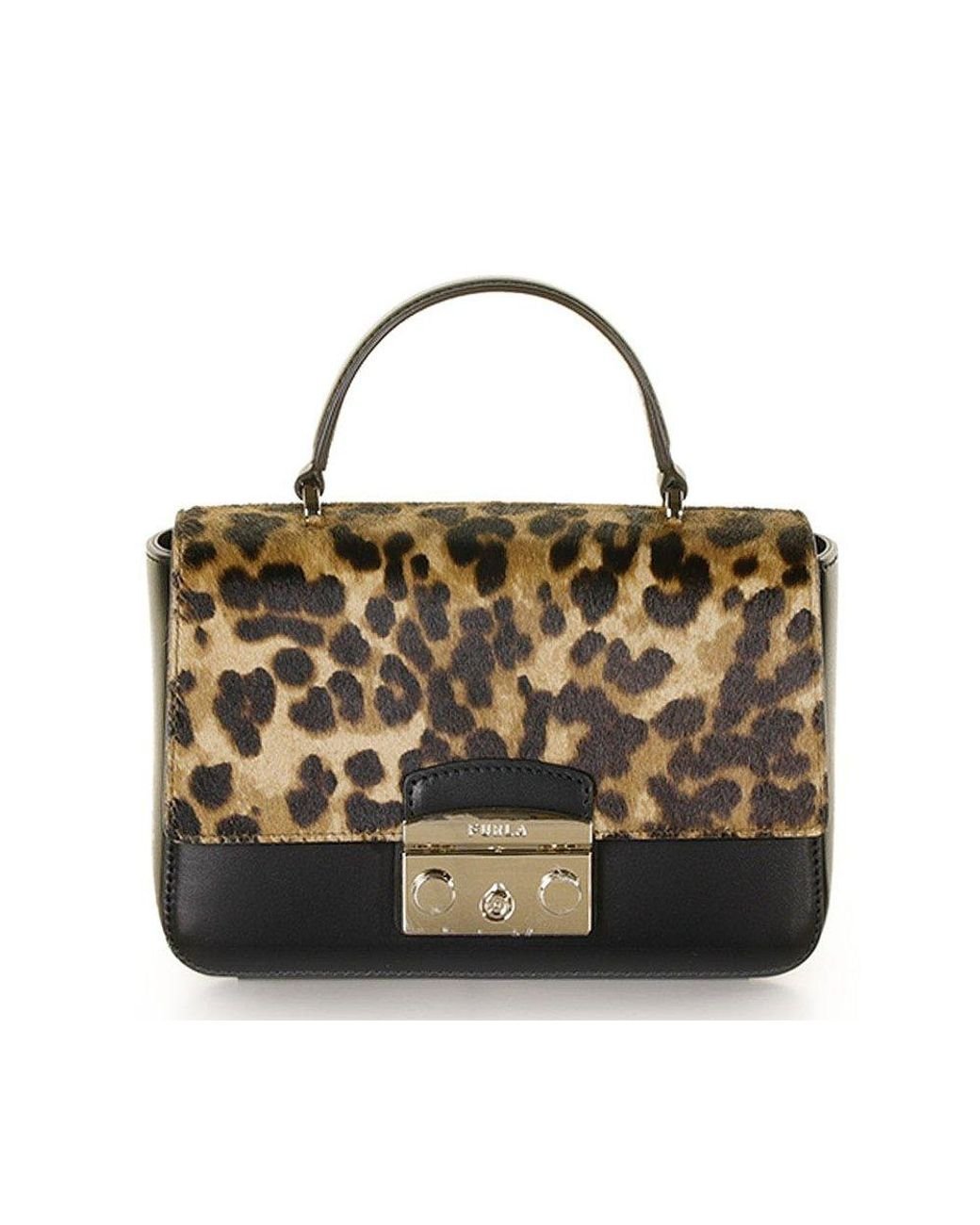 FURLA Harako GILDA MINI TOTE Shoulder bag Leather Leopard
