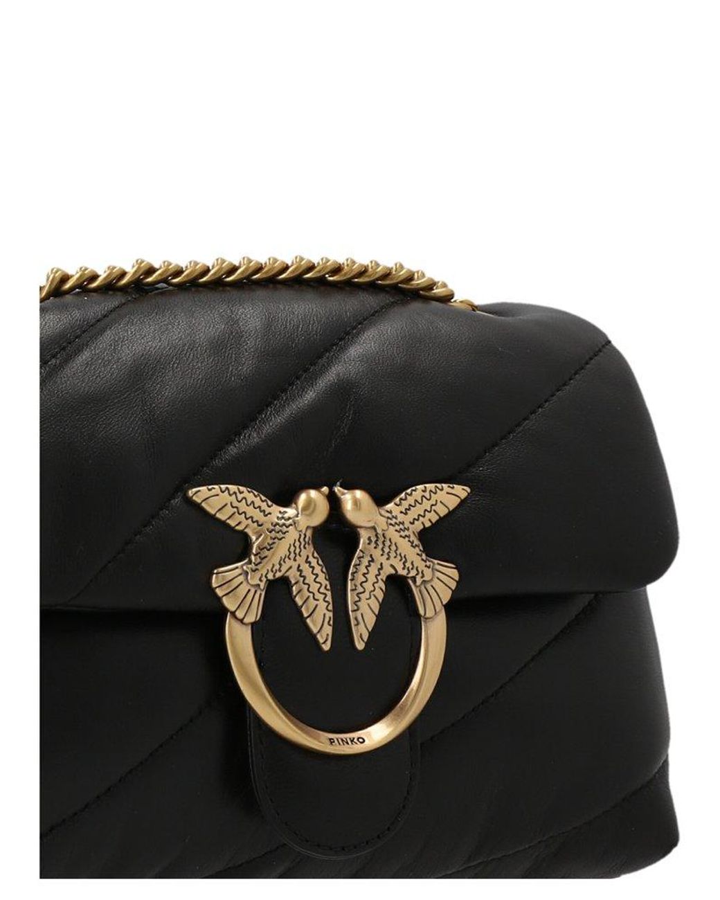Pinko Mini Love Puff Maxi Shoulder Bag in Black | Lyst Canada