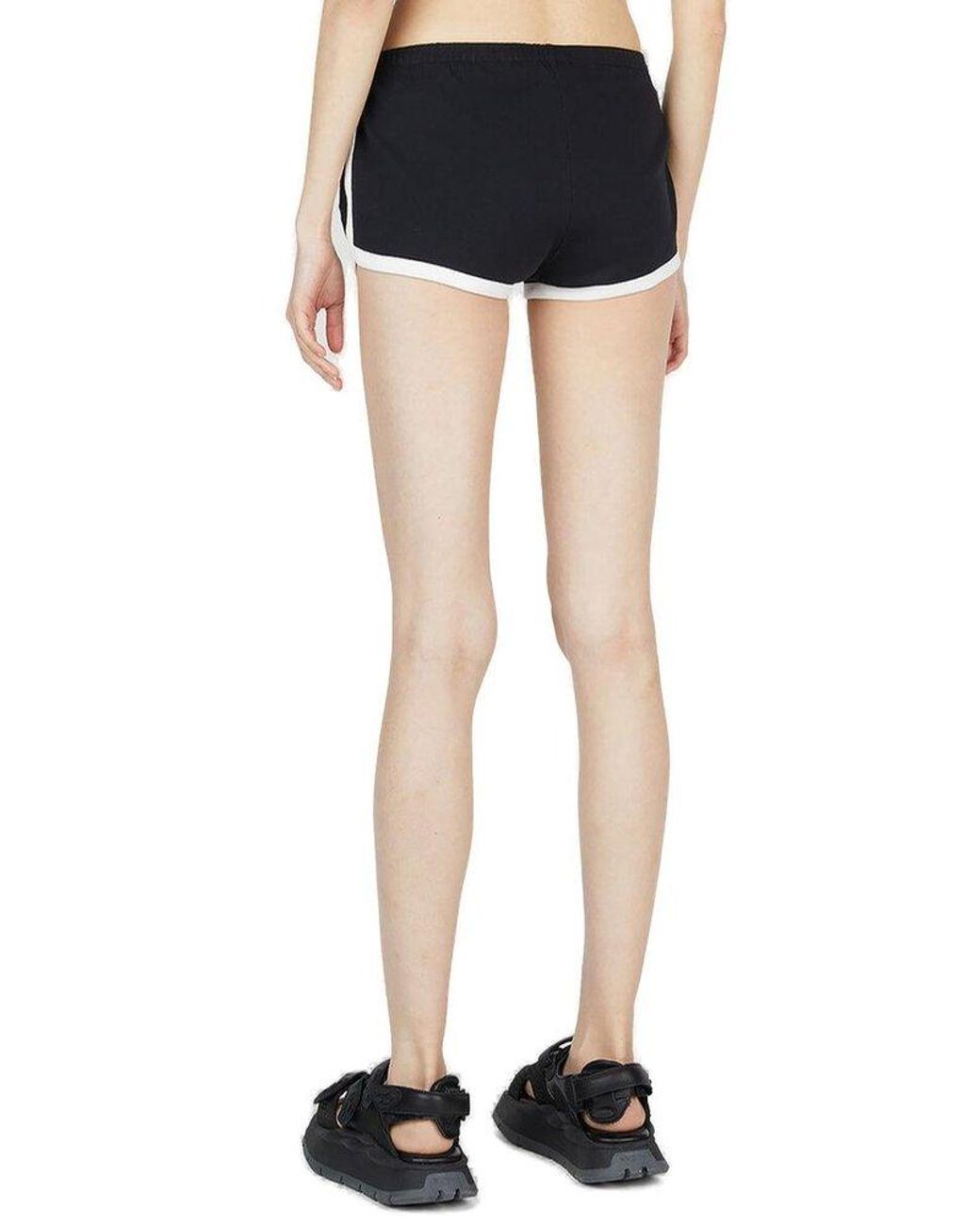 Courreges Contrast Shorts in Black