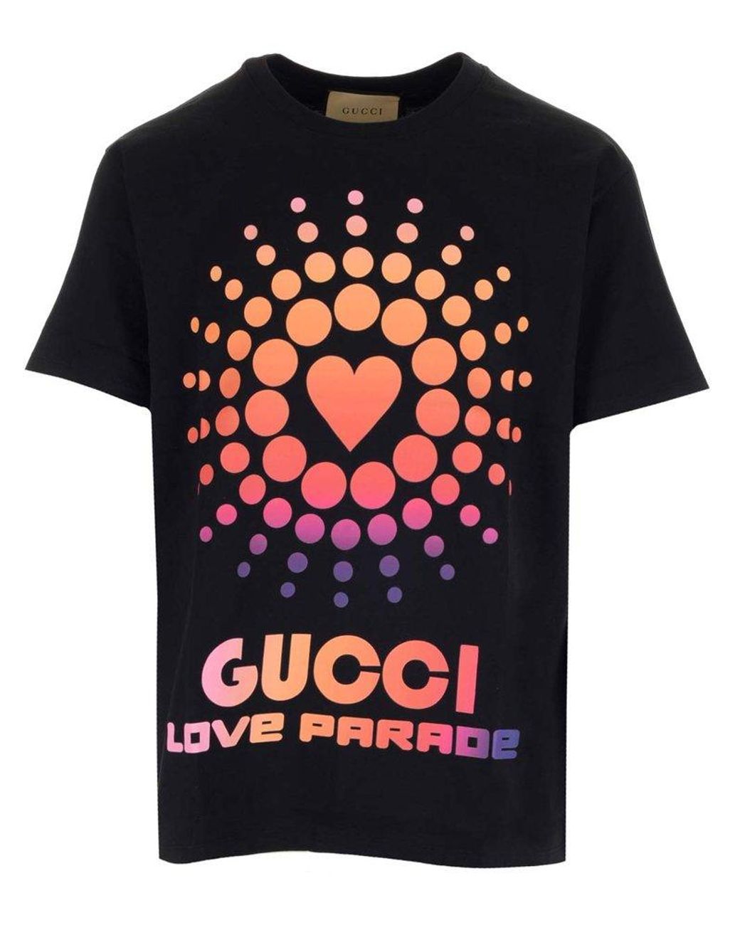 Gucci Cotton Graphic Printed Crewneck T-shirt in Black for Men | Lyst
