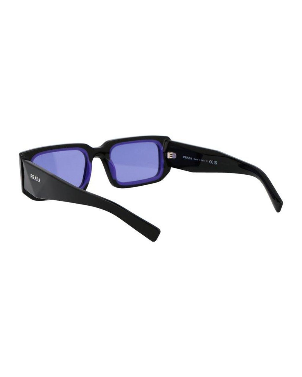 Prada Rectangular Frame Sunglasses in Blue | Lyst