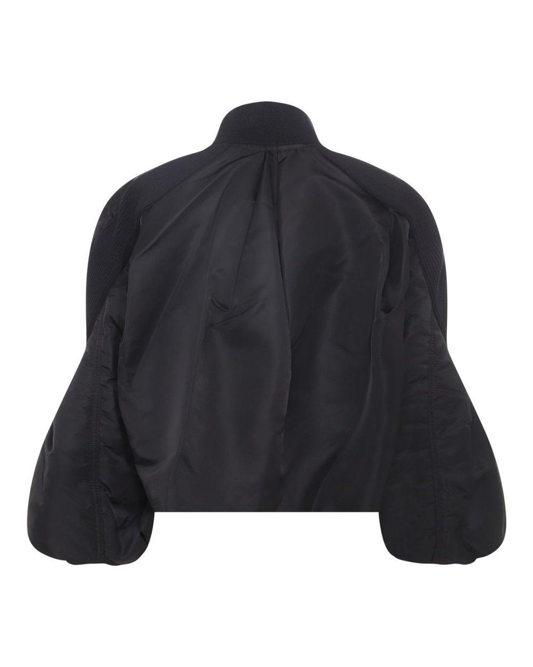 sacai zip-up puffer bomber jacket - Grey