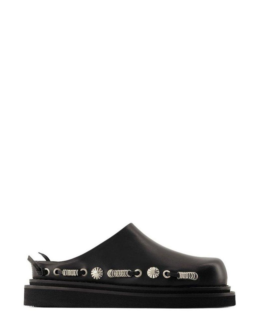 Toga Studded Slip-On Sandals in Black | Lyst