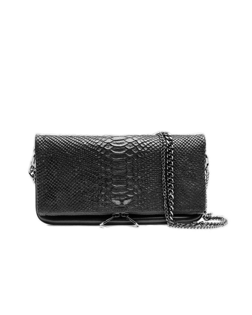 Zadig & Voltaire Rock Savage Logo Plaque Crossbody Bag in Black Lyst