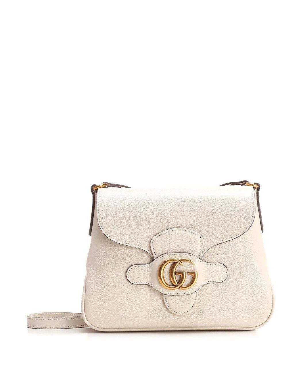 Gucci Small Messenger Bag With Double G in White Lyst
