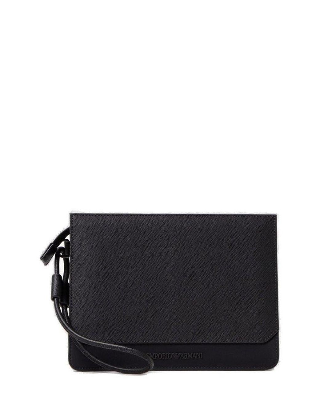 Emporio Armani Logo Detailed Handbag 関送料込 国内配送 Black 20841069_50741162_1000.jpg