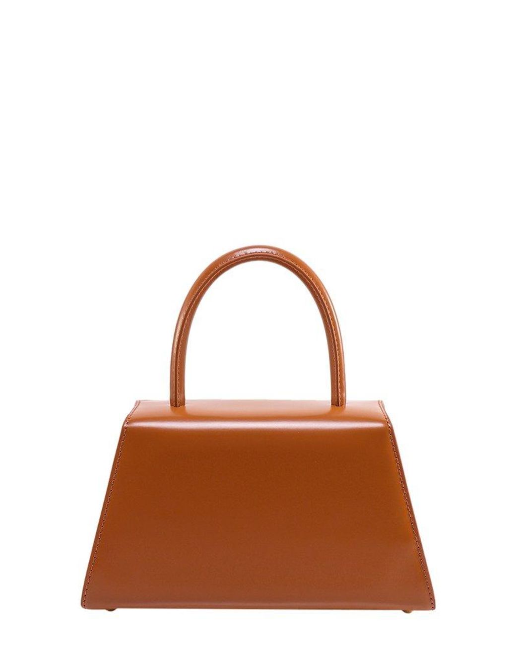 Self-Portrait The Bow Foldover Mini Tote Bag in Brown | Lyst