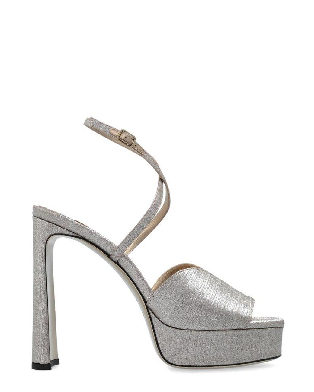 Jimmy Choo Karli Platform 125 Sandals in Metallic | Lyst