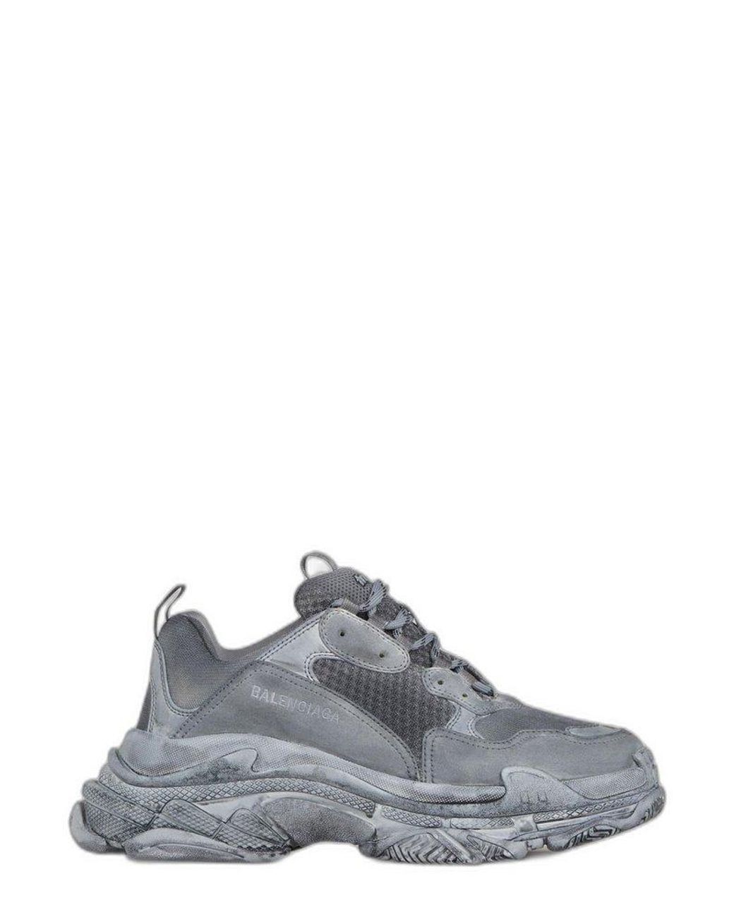 Balenciaga Synthetic Distressed Triple S Sneakers in Grey (Gray) for Men |  Lyst
