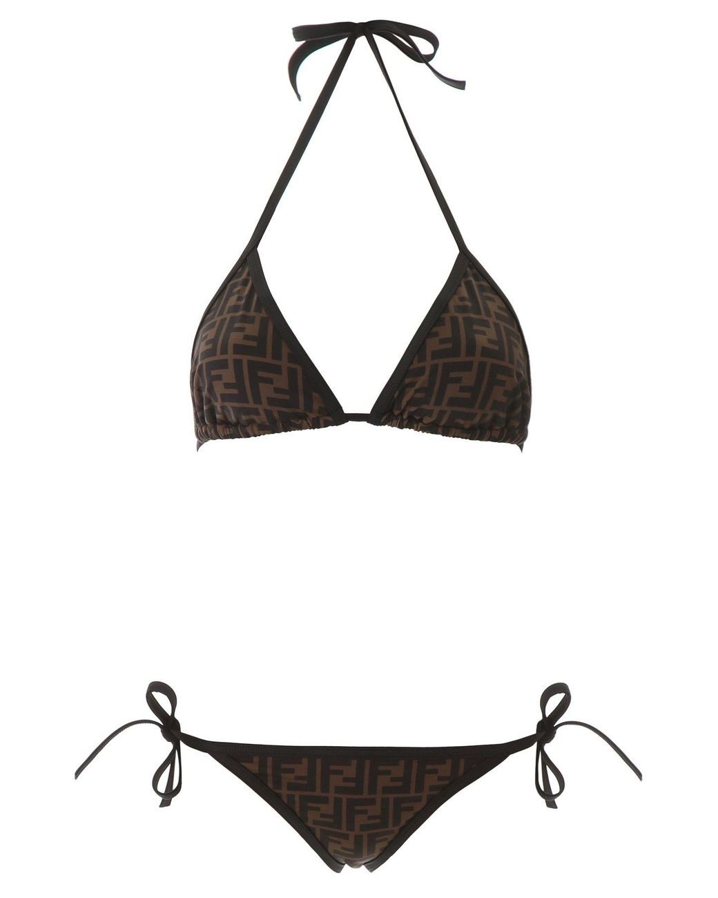 Fendi Ff Monogram Bikini in Brown | Lyst