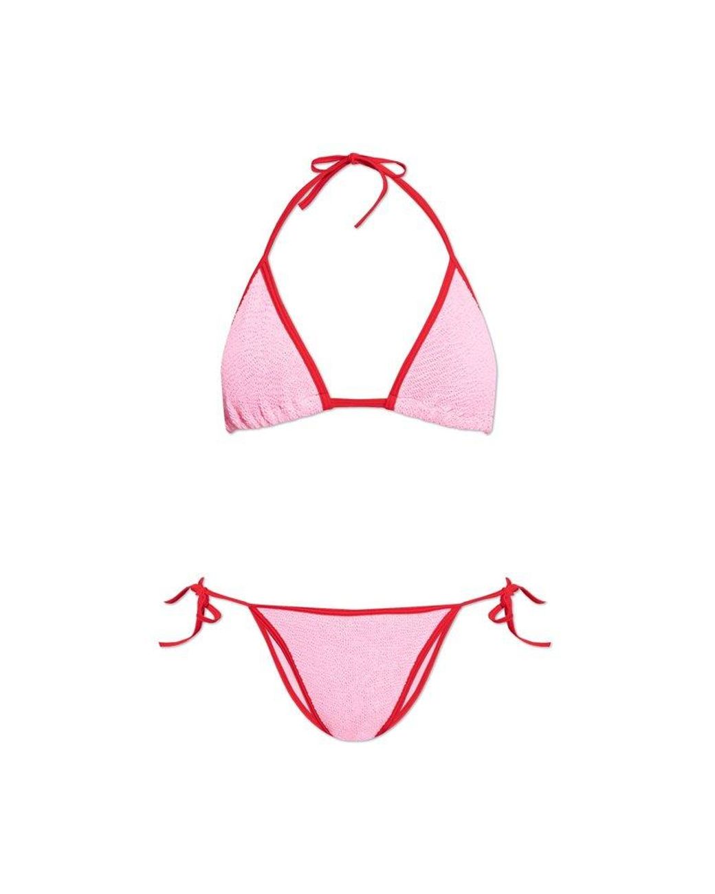 水着・ビーチグッズその他 Hunza G Gina triangle bikini set in pink Hunza G Gina Bikini Set in Pink | Lyst Canada