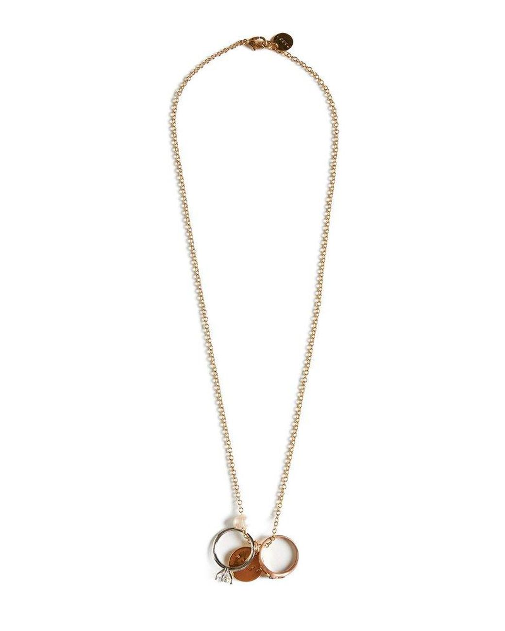 Marni Lobster Claw Pendant Chained Necklace in White Lyst Australia
