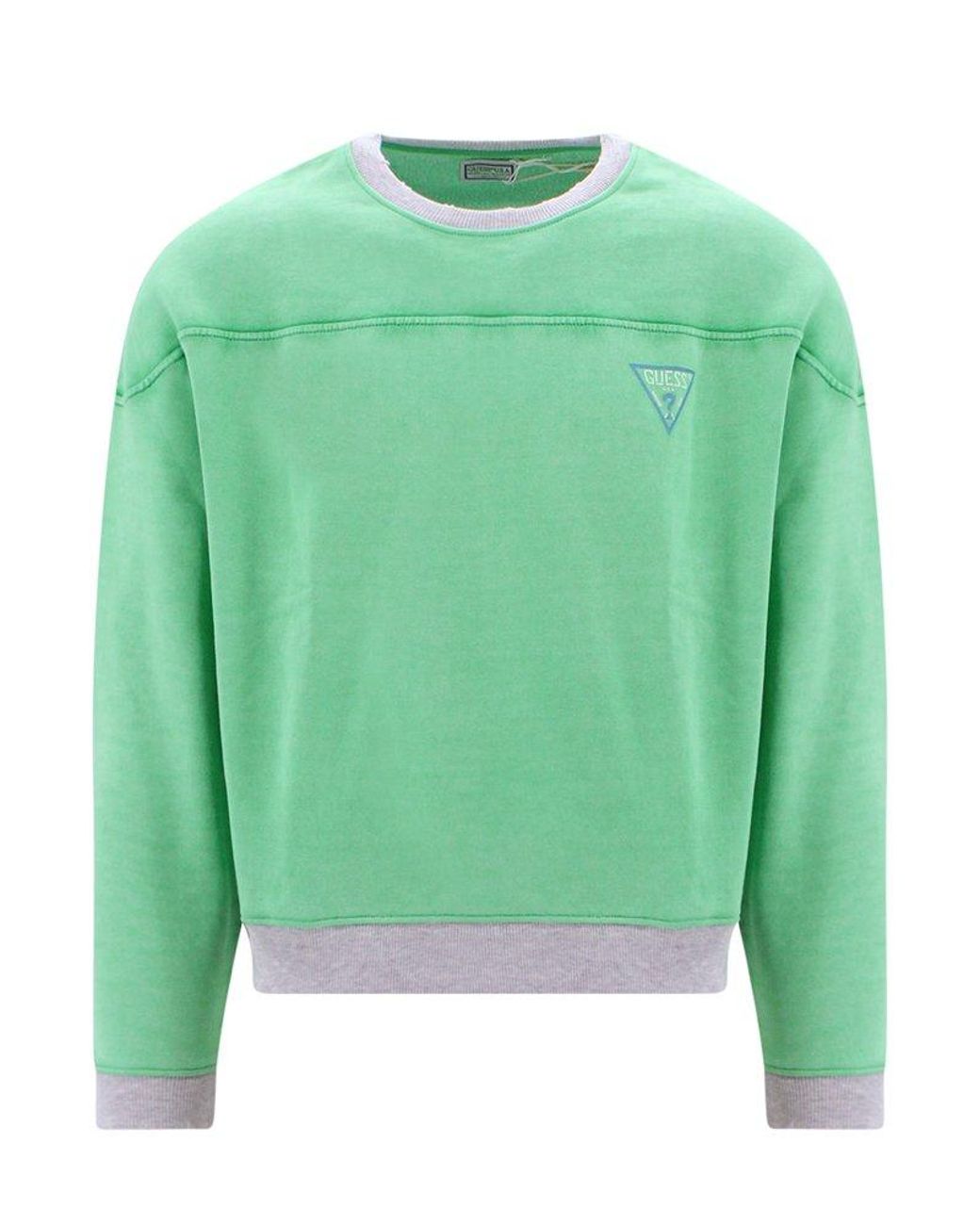 Guess Vintage Logo Crewneck Sweatshirt in Green for Men Lyst UK