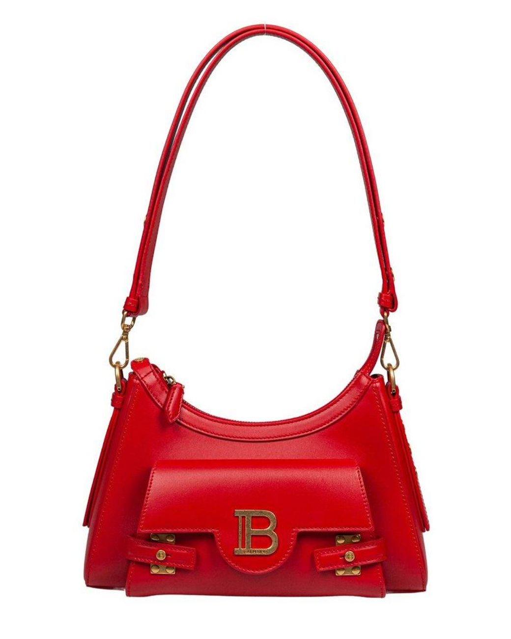 【Balmain】B-BUZZ HOBO BAG◆DN1BT904LSLX Balmain B-Buzz Hobo Bag in Red | Lyst