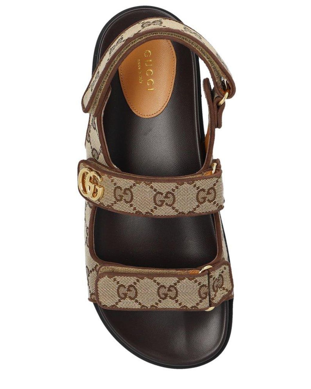 Gucci Double G Monogrammed Sandals Lyst UK