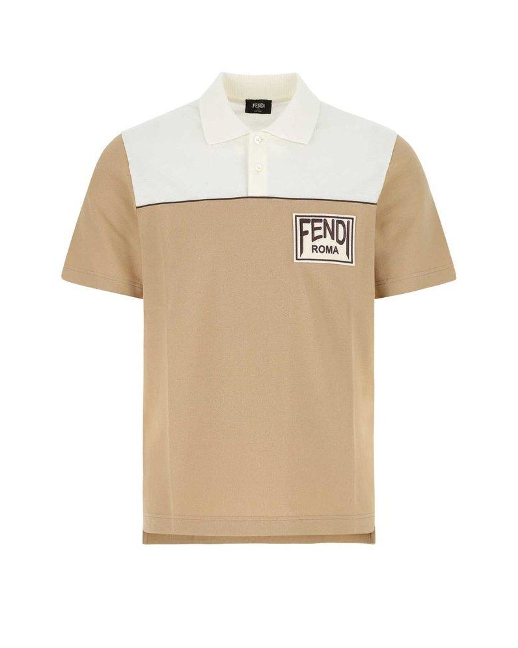 Fendi Two-tone Piquet Polo Shirt for Men | Lyst