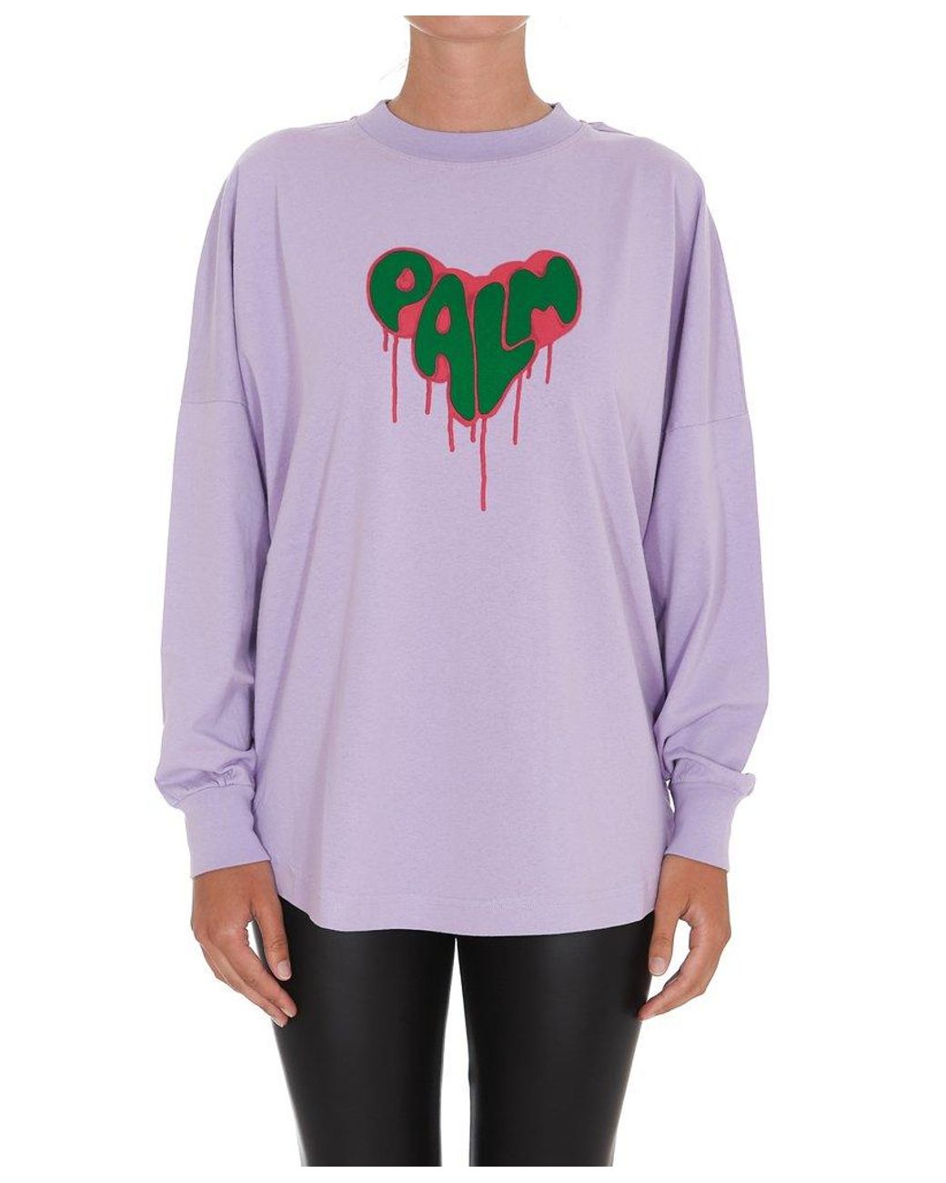 palm angels spray t shirt purple