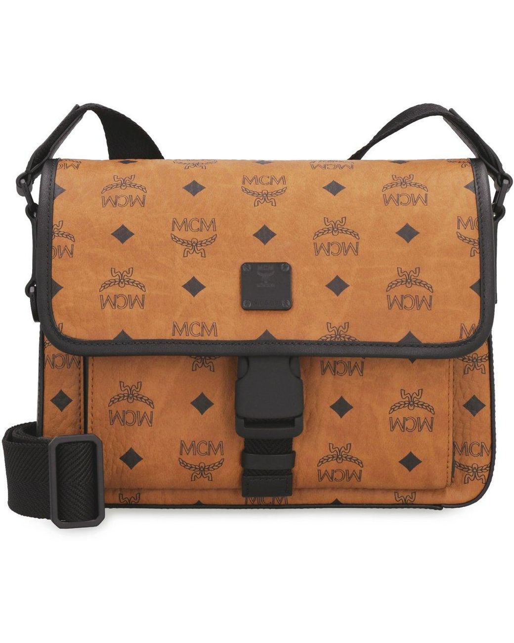 Mcm bag with patches clearance