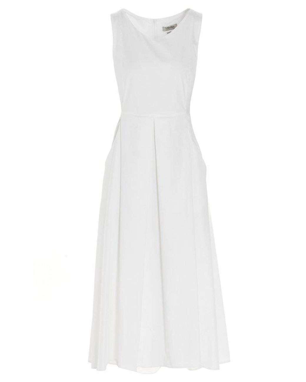Max Mara Pisa Midi Dress in White | Lyst