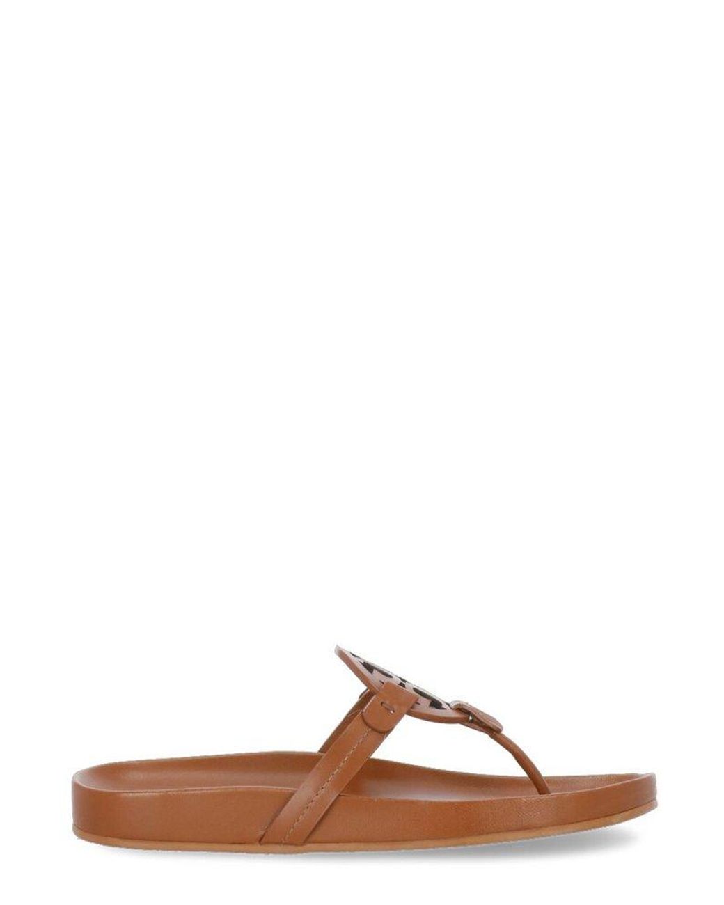 Tory Burch Leather Miller Cloud Sandals in Brown | Lyst Australia