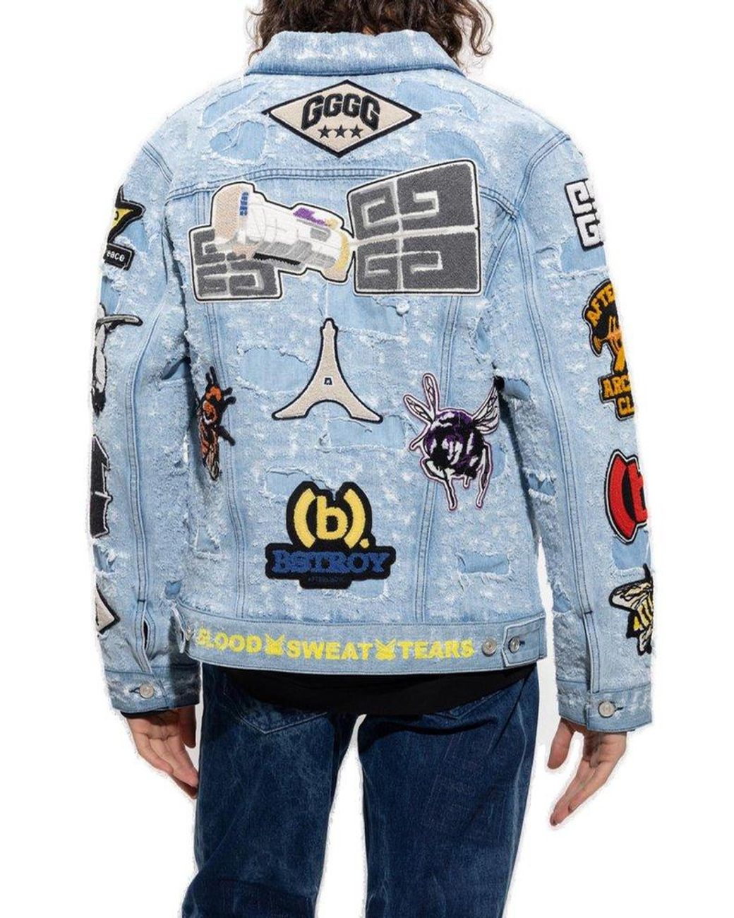 Givenchy X Bstroy Destroyed Denim Jacket in Blue for Men | Lyst Givenchy X Bstroy Destroyed Denim Jacket in Blue for Men | Lyst