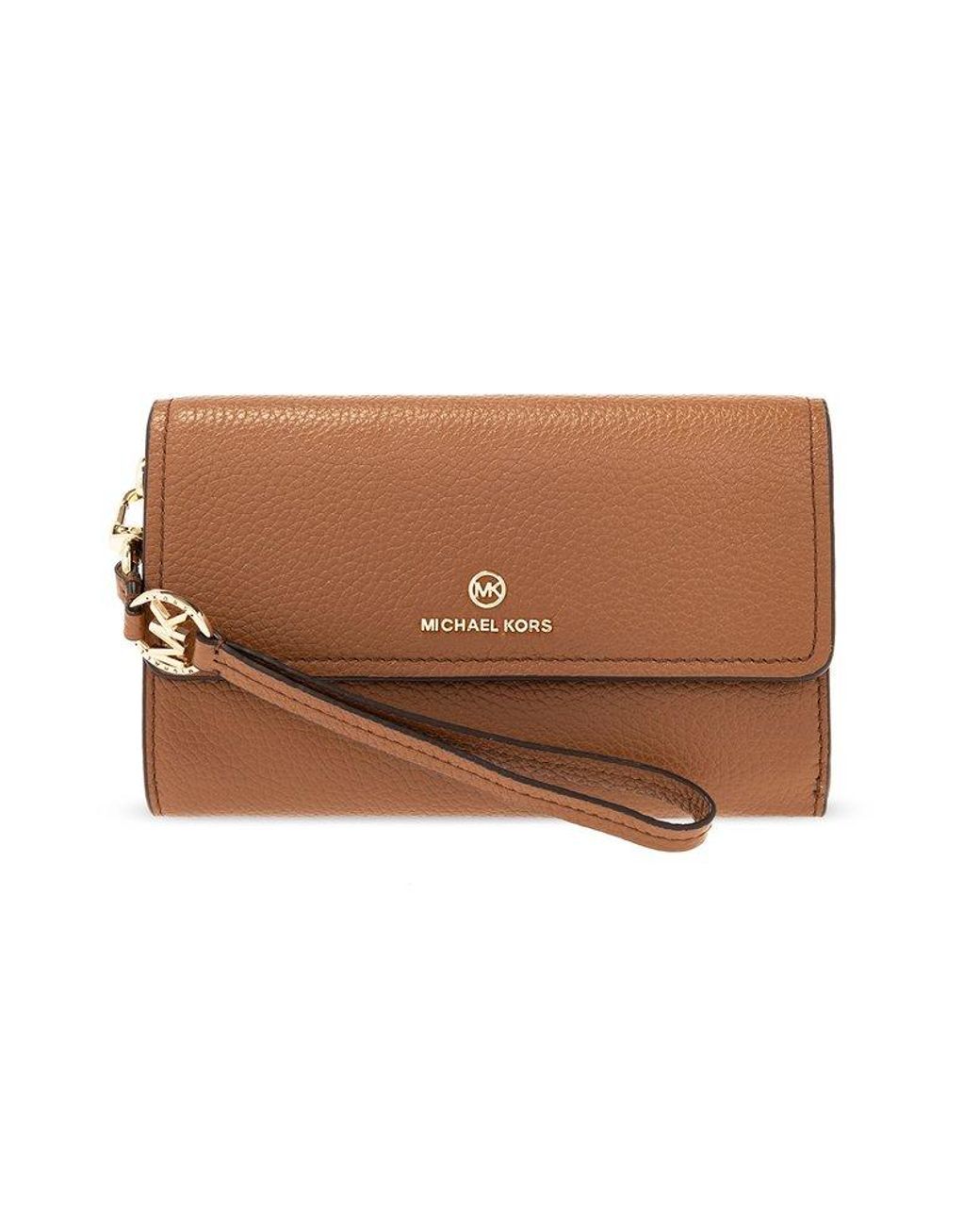 michael kors brown wristlet wallet
