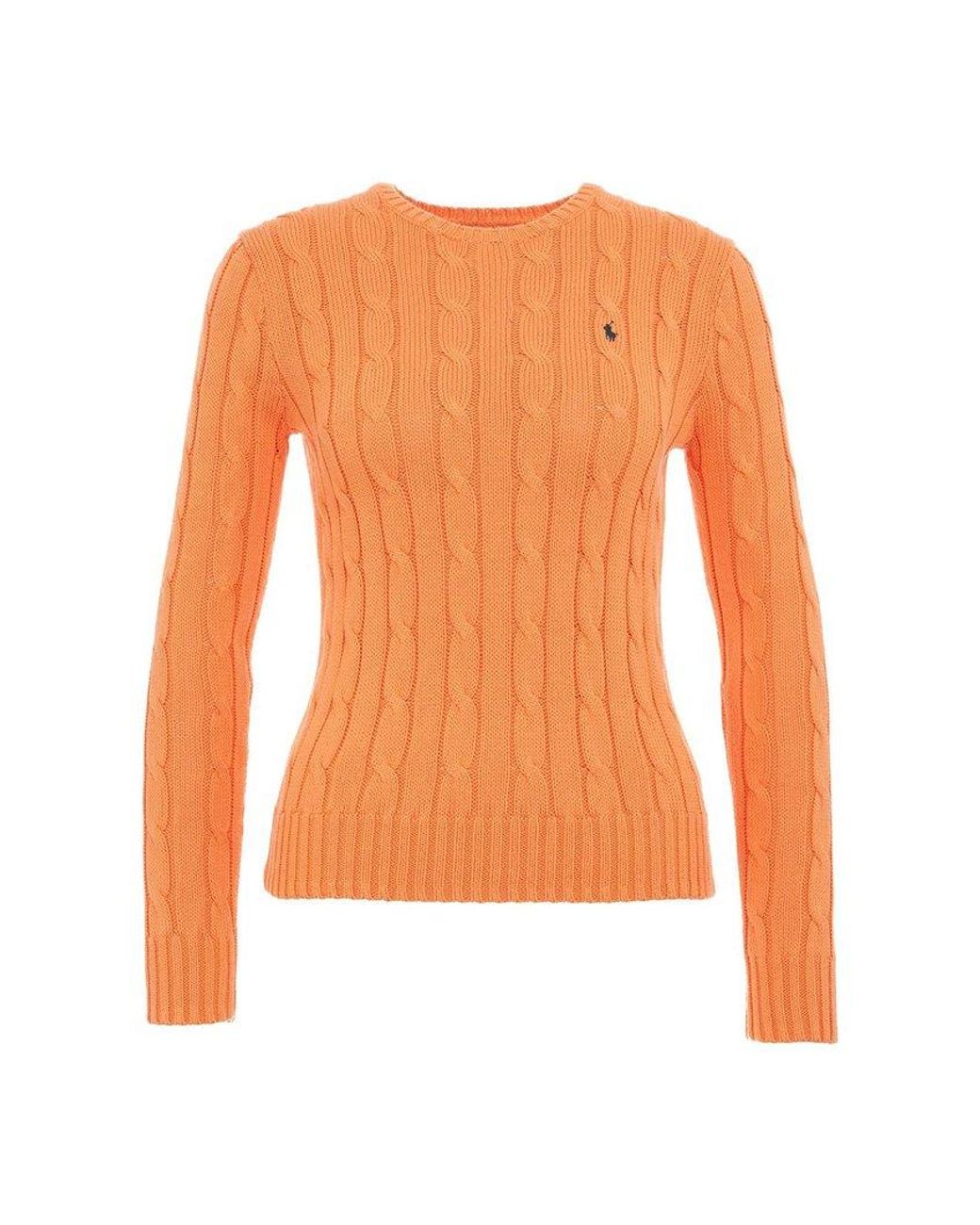 Polo Ralph Lauren Julianna Long Sleeve Sweater in Orange | Lyst