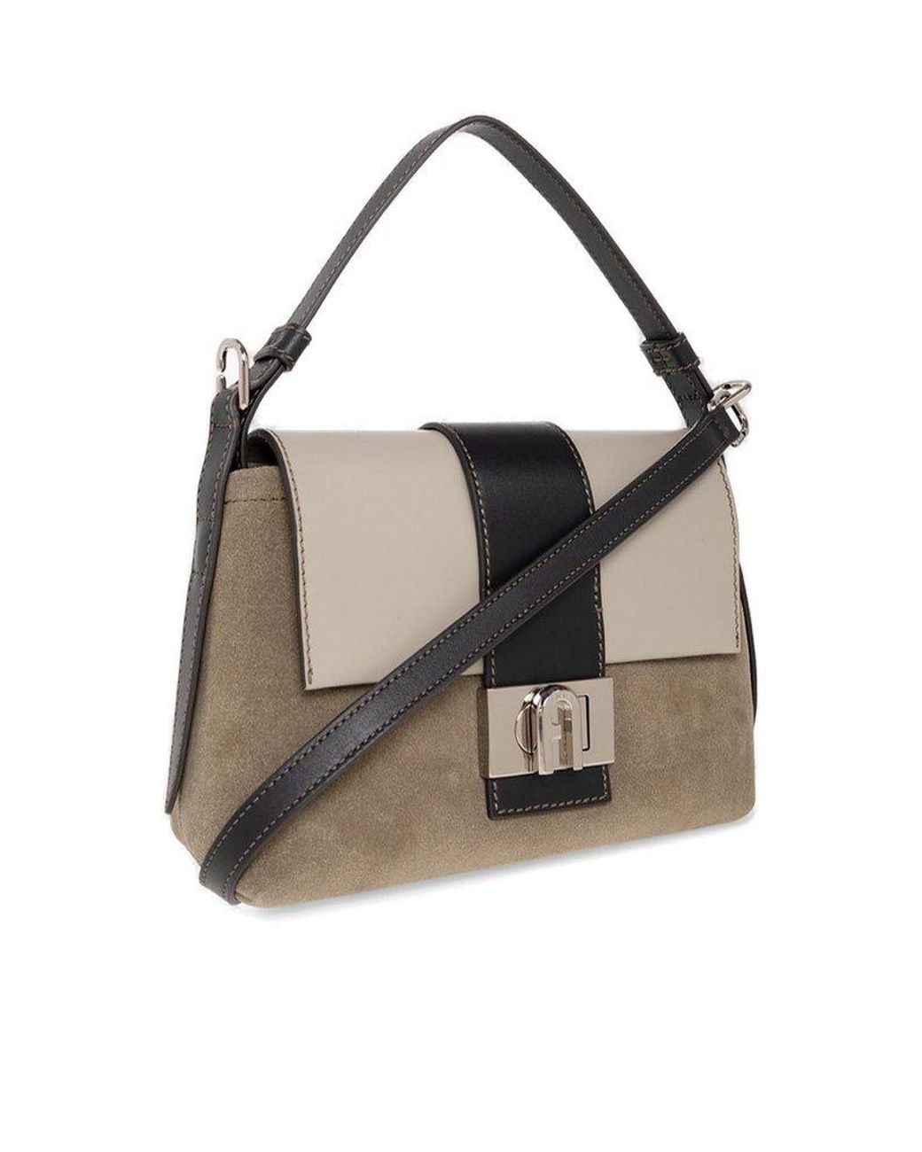 Furla 'charlotte Small' Shoulder Bag in Gray | Lyst