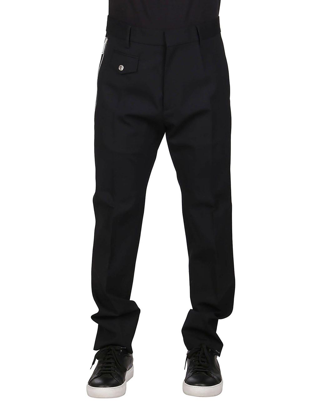 DSquared² Synthetic Straight Leg Pants in Black for Men - Lyst